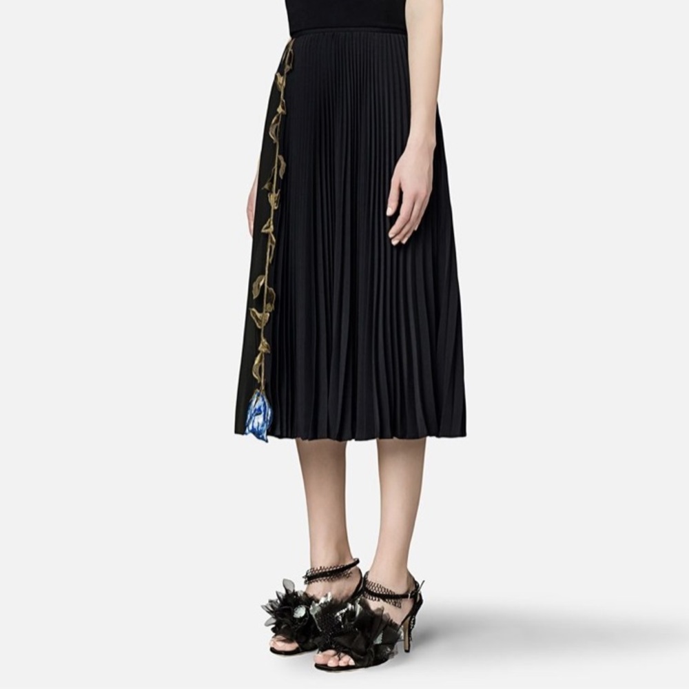 CHRISTOPHER KANE AW16 Embroidered Pleated Floral Skirt 8 - Picture 3 of 14
